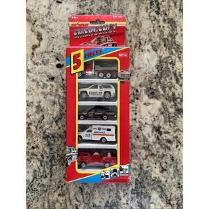 Vintage MAJORETTE RARE 5 PACK EMERGENCY Services Metal Vehicles NEW